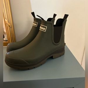 Barbour Nimbus Ankle Boots Olive Green size 10 men’s rain boot.